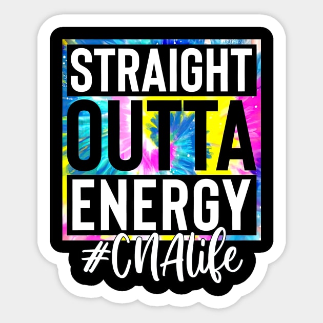 CNA Life Straight Outta Energy Tie Dye Sticker by Marcelo Nimtz